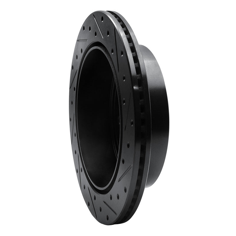 R1 Concepts R1 03-03 Dodge Ram 1500 Van Rear Left Drilled & Slotted Black Brake Rotor