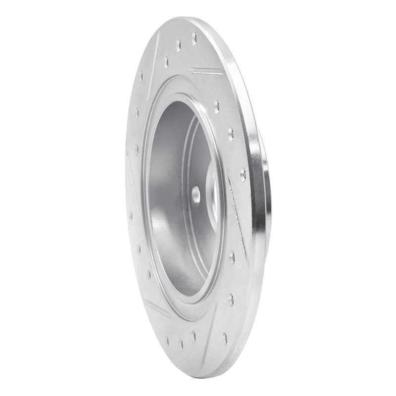 R1 Concepts R1 87-92 Chevrolet Nova Rear Right Drilled & Slotted Silver Brake Rotor