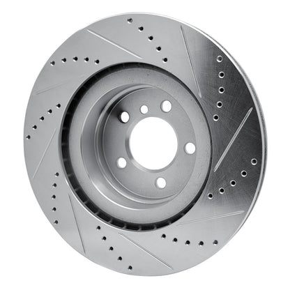 R1 Concepts R1 06-12 Land Rover Range Rover Front Left Drilled & Slotted Silver Brake Rotor