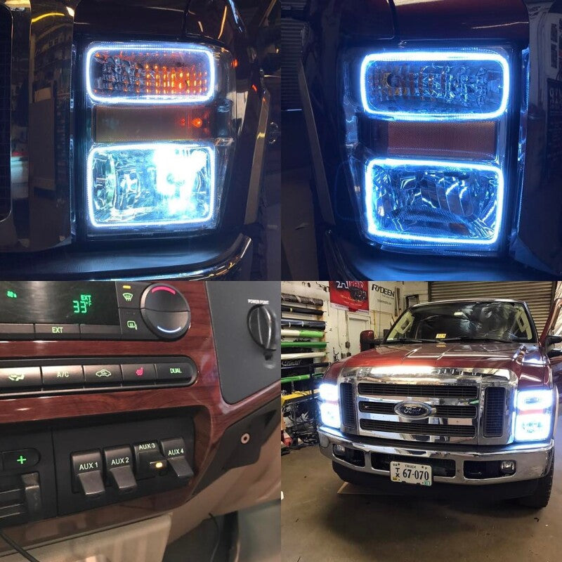 ORACLE Lighting Oracle Ford F250 08-10 Halo Kit - ColorSHIFT w/o Controller