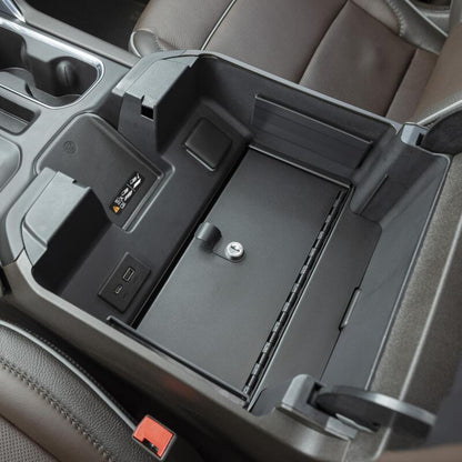 Tuffy Products Tuffy Console Safe W/ Keyed Lock For Chevrolet Silverado W/ Wireless Charging Pad Console