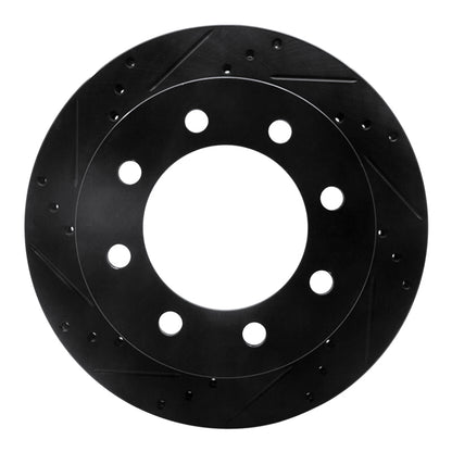 R1 Concepts R1 00-02 Dodge Ram 3500 Front Left Drilled & Slotted Black Brake Rotor