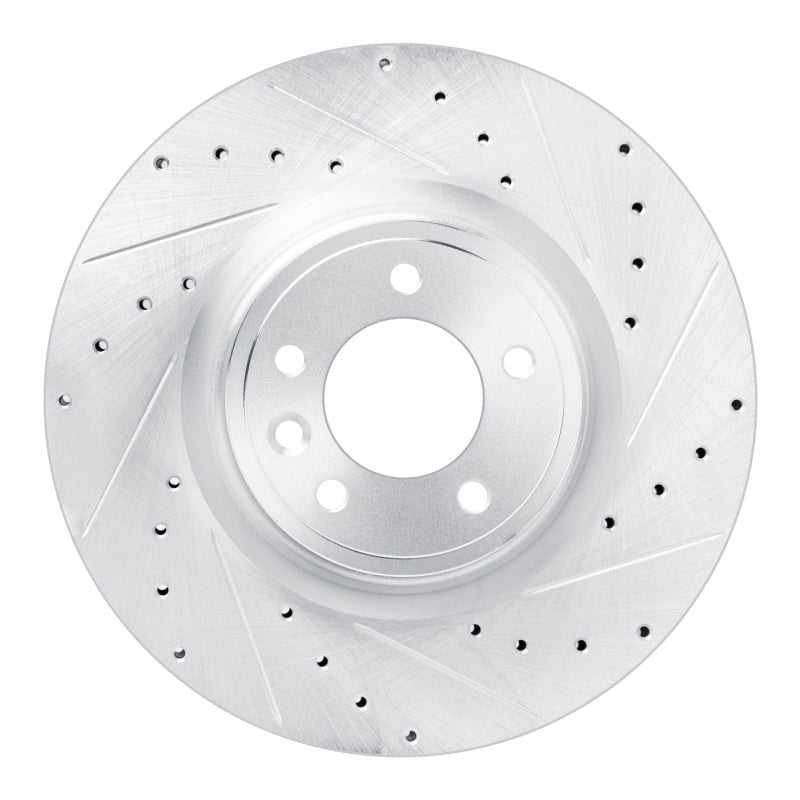 R1 Concepts R1 18-24 Land Rover Discovery Front Right Drilled & Slotted Silver Brake Rotor