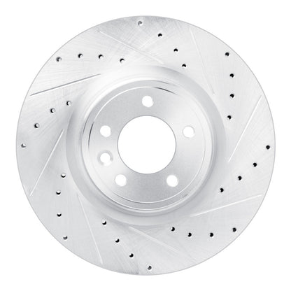 R1 Concepts R1 18-24 Land Rover Discovery Front Right Drilled & Slotted Silver Brake Rotor