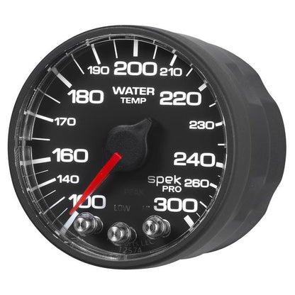 Autometer Spek-Pro 52.4mm 100-300 Deg F Digital Stepper Motor Water Temp Gauge