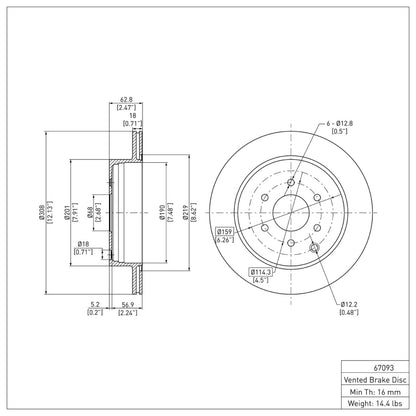 DFC 05-12 Nissan Pathfinder Rear GeoSPEC Coated Rotor
