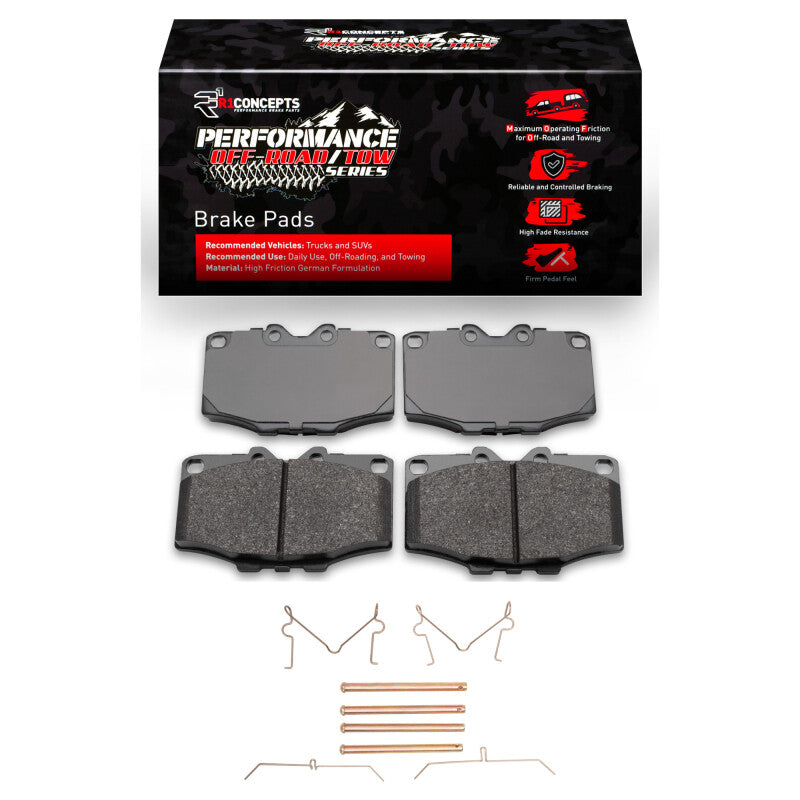 R1 Concepts R1 1979-1985 Toyota Pickup Front Performance Off-Road/Tow Brake Pads & Hardware Kit