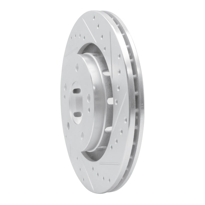 R1 Concepts R1 05-22 Mitsubishi Outlander PHEV Front Right Drilled & Slotted Silver Brake Rotor