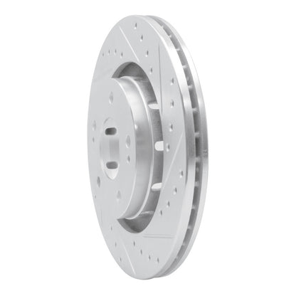 R1 Concepts R1 05-22 Mitsubishi Outlander PHEV Front Right Drilled & Slotted Silver Brake Rotor