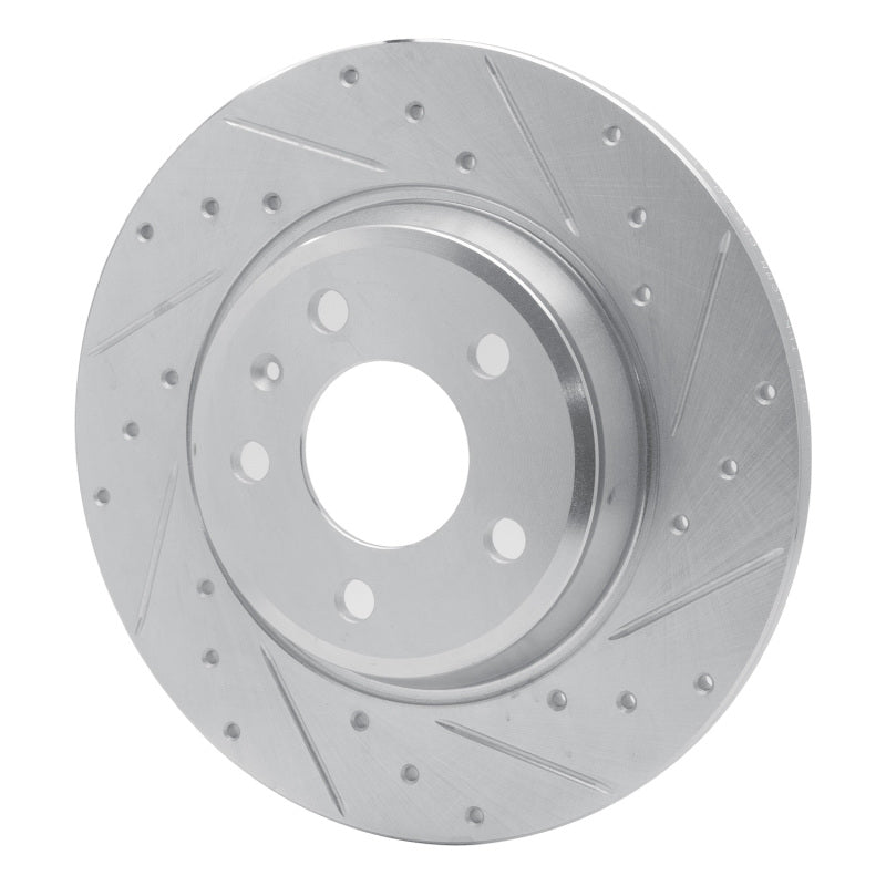 R1 Concepts R1 08-25 Audi Q5 (USA/Canada Excl Hybrid) Rear Right Drilled & Slotted Silver Brake Rotor