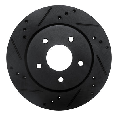 R1 Concepts R1 17-25 Nissan X-Trail (Mexico) Rear Left Drilled & Slotted Black Brake Rotor