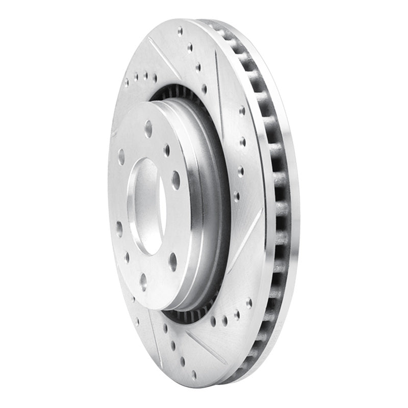 R1 Concepts R1 06-09 Buick Rainier Front Right Drilled & Slotted Silver Brake Rotor