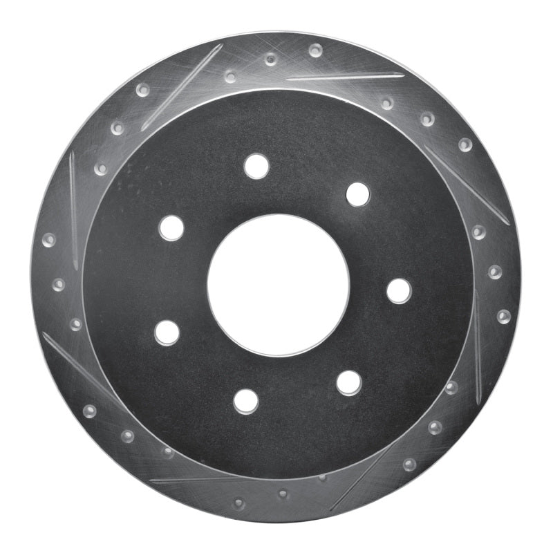 R1 Concepts R1 97-04 Ford F-250 2WD (Excl Super Duty) Rear Left Drilled & Slotted Silver Brake Rotor