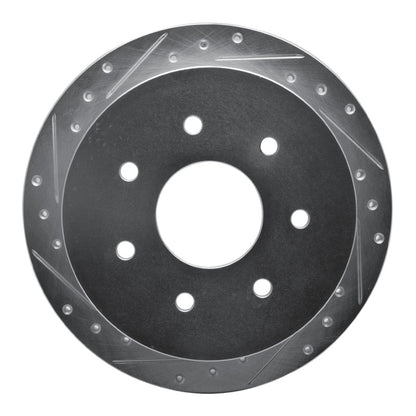 R1 Concepts R1 97-04 Ford F-250 2WD (Excl Super Duty) Rear Left Drilled & Slotted Silver Brake Rotor