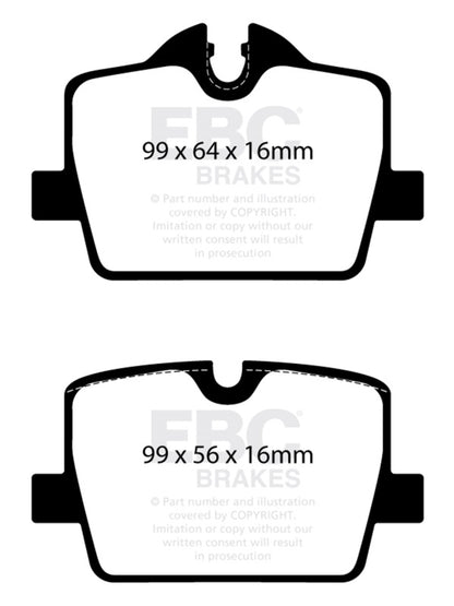 EBC 2019+ Toyota GR Supra (w/13in Rear Rotor) Redstuff Rear Brake Pads