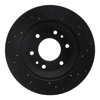 R1 Concepts R1 02-05 Buick Rainier Front Left Drilled & Slotted Black Brake Rotor