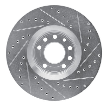 R1 Concepts R1 03-11 Cadillac BLS (Mexico) Front Left Drilled & Slotted Silver Brake Rotor