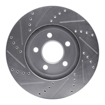 R1 Concepts R1 03-11 Ford Crown Victoria Front Right Drilled & Slotted Silver Brake Rotor