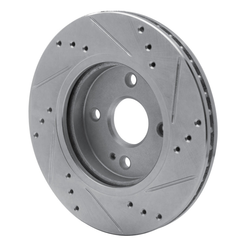 R1 Concepts R1 11-15 Mazda 2 (Mexico) Front Left Drilled & Slotted Silver Brake Rotor