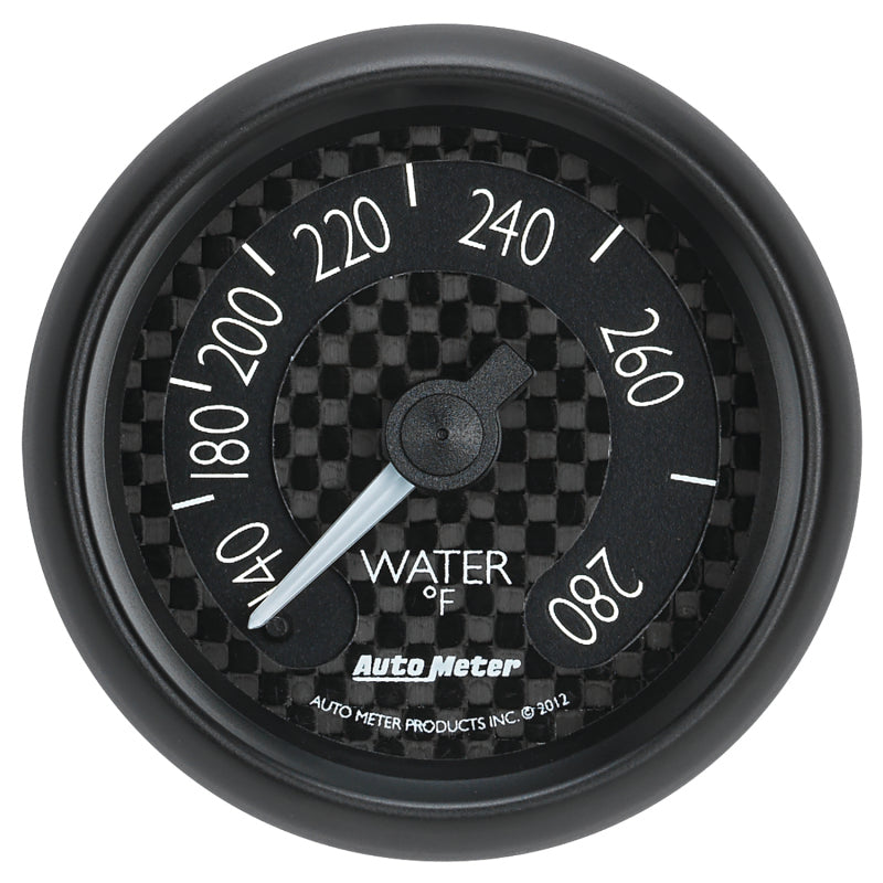 Autometer GT Series 52mm Mechanical 140-280 Deg F Water Temperature Gauge