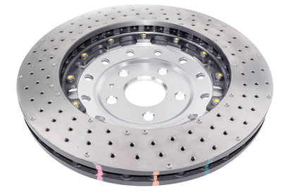 DBA 06-17 Audi RS3 8V Sedan 5000 Fully Assembled 2-Pc Clear Anodized Hat T3 Drilled/Dimpled Rotor