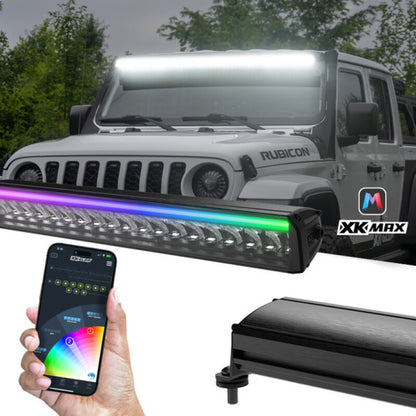 XKGLOW XK Glow XKmax 30in Offroad Light Bar w/ RGBW Chasing DRL & App Control
