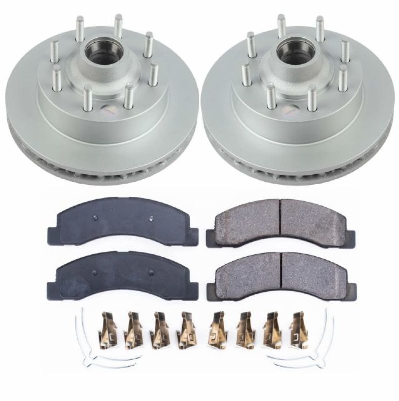 PowerStop Power Stop 03-04 Ford F-350 Super Duty Front Z17 Coated Brake Kit
