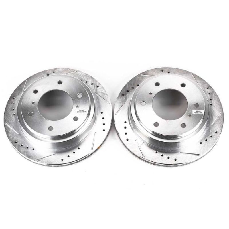 PowerStop Power Stop 00-06 Mitsubishi Montero Rear Evolution Drilled & Slotted Rotors - Pair