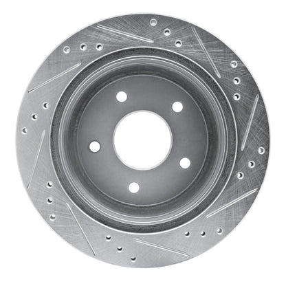 R1 Concepts R1 98-05 Chevrolet Blazer Rear Left Drilled & Slotted Silver Brake Rotor