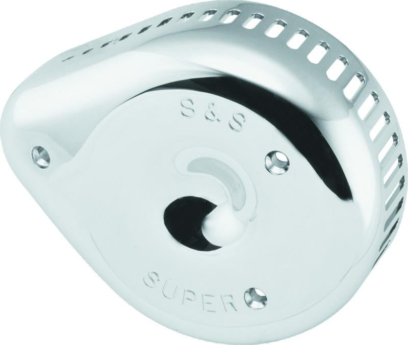 S&S Cycle Slasher Slotted Air Cleaner Cover For Super E/G Carbs - Chrome