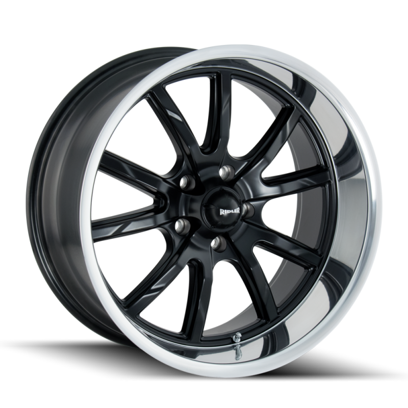 Ridler Wheels Ridler 650 18x8 / 5x120.65 BP / 0mm Offset / 83.82mm Hub Matte Black Polished Wheel