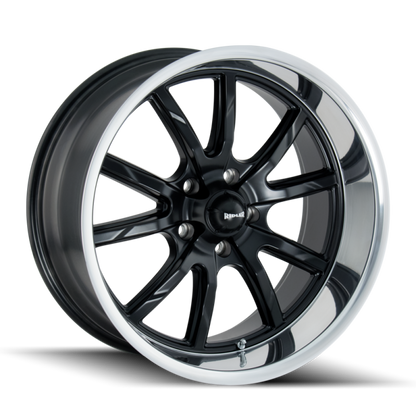 Ridler Wheels Ridler 650 18x9.5 / 5x120.65 BP / 0mm Offset / 83.82mm Hub Matte Black Polished Wheel