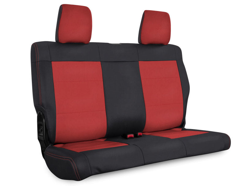 PRP Seats PRP 08-10 Jeep Wrangler JKU Rear Seat Cover/4 door - Black/Red