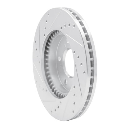 R1 Concepts R1 93-95 Acura Legend Front Right Drilled & Slotted Silver Brake Rotor