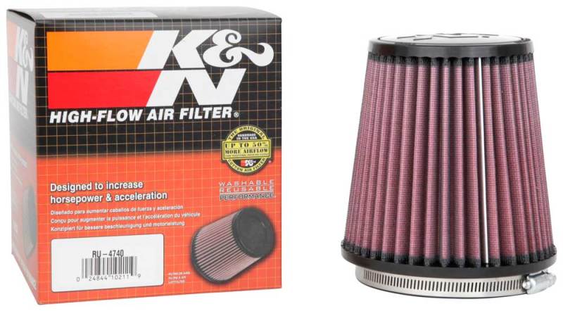 K&N Engineering K&N Filter Universal Rubber Filter Round Tapered 4.5in  Flange 5.875in Base 4.5 inch Top 6in  Height