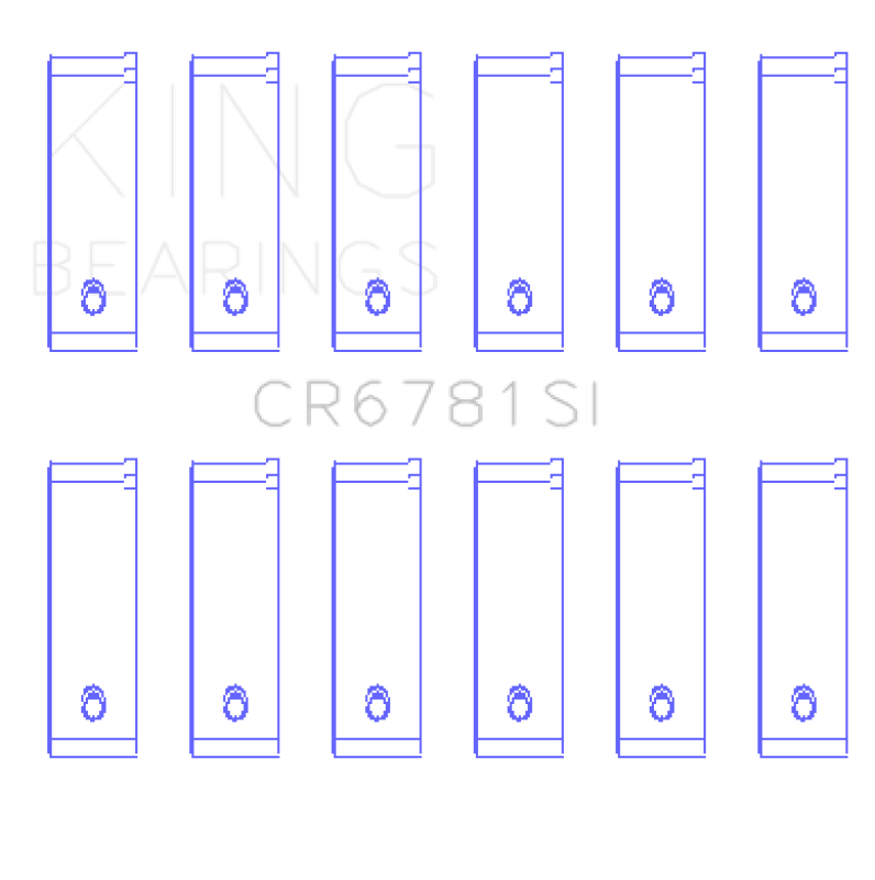 King Engine Bearings Chrysler 2.7L (Od+.002in) (Size +0.50mm) Connecting Rod Bearing Set