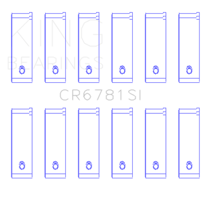 King Engine Bearings Chrysler 2.7L (Od+.002in) (Size +0.50mm) Connecting Rod Bearing Set