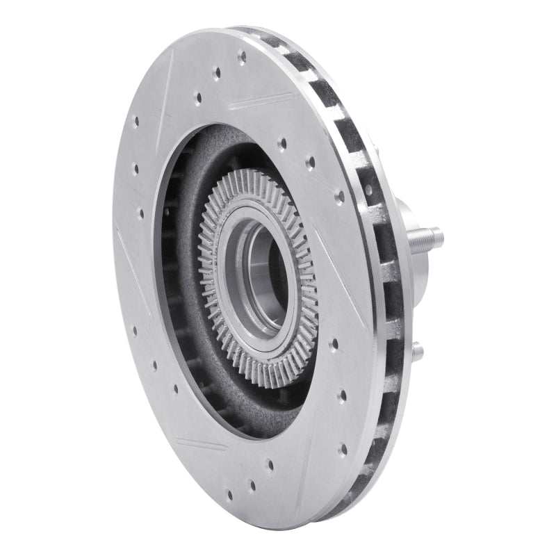 R1 Concepts R1 91-94 Ford Explorer Front Right Drilled & Slotted Silver Brake Rotor