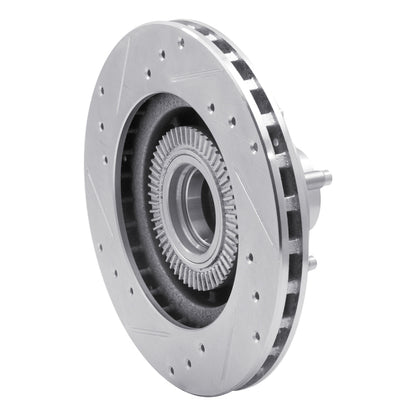 R1 Concepts R1 91-94 Ford Explorer Front Right Drilled & Slotted Silver Brake Rotor
