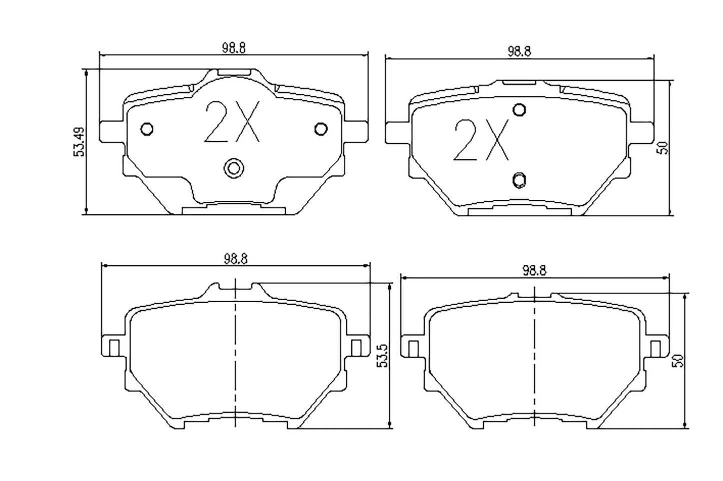 BOGAP F8210458 Brake Pad Set, Disc Brake