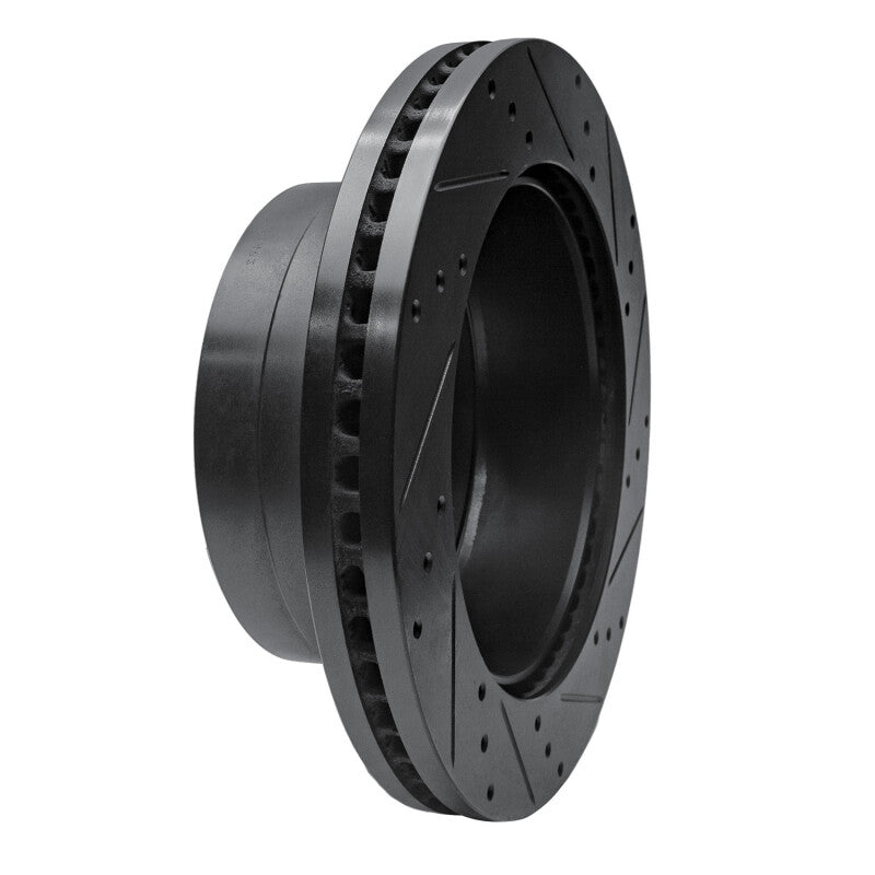 R1 Concepts R1 11-22 Ford F-350 Super Duty 2WD Rear Left Drilled & Slotted Black Brake Rotor