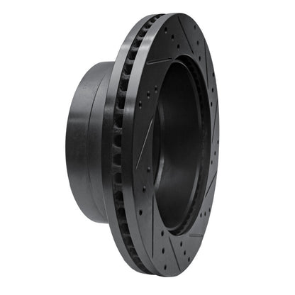 R1 Concepts R1 11-22 Ford F-350 Super Duty 2WD Rear Left Drilled & Slotted Black Brake Rotor