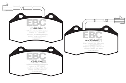 EBC 14-20 Alfa Romeo 4C 1.8T Bluestuff Front Brake Pads