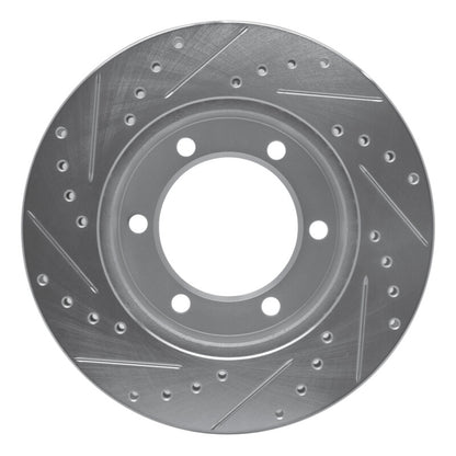 R1 Concepts R1 95-04 Toyota 4Runner Front Right Drilled & Slotted Silver Brake Rotor