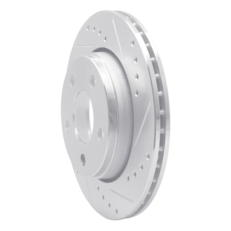R1 Concepts R1 85-91 Audi 200 Quattro Rear Right Drilled & Slotted Silver Brake Rotor