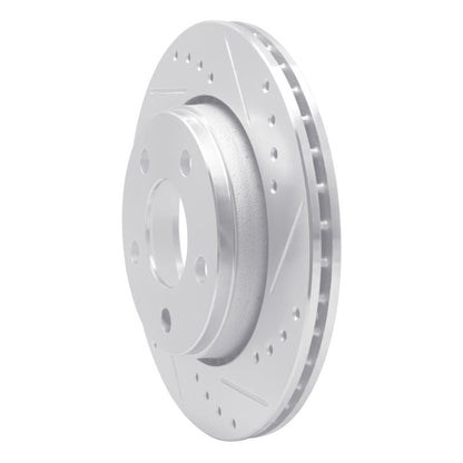 R1 Concepts R1 85-91 Audi 200 Quattro Rear Right Drilled & Slotted Silver Brake Rotor