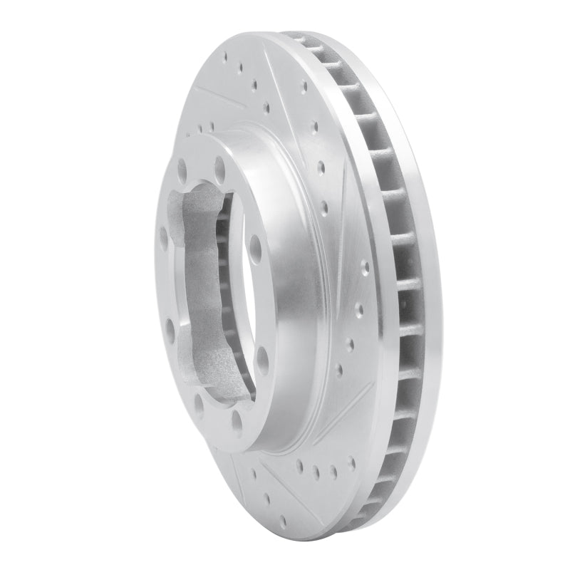 R1 Concepts R1 92-00 Chevrolet K3500 Front Right Drilled & Slotted Silver Brake Rotor