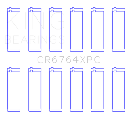 King Engine Bearings Volkswagen Vr6 2.8L (Size +0.50mm) Connecting Rod Bearing Set