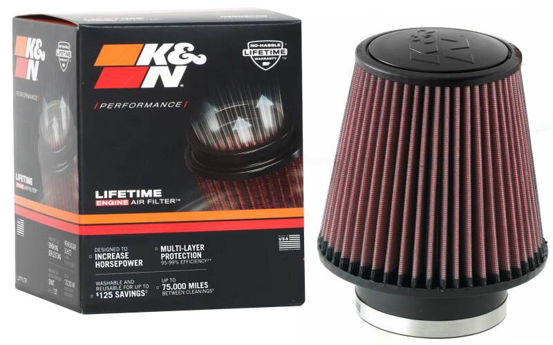 K&N Engineering K&N Universal Clamp-On Air Filter 4in FLG / 6-1/2in B / 4-1/2in T / 6in H