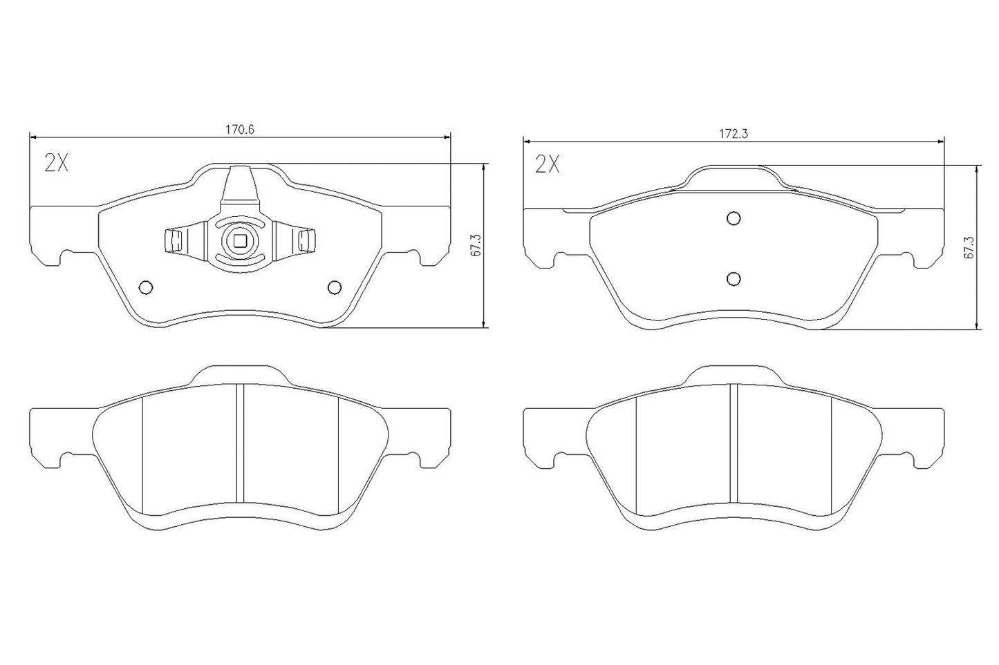BOGAP F8210183 Brake Pad Set, Disc Brake
